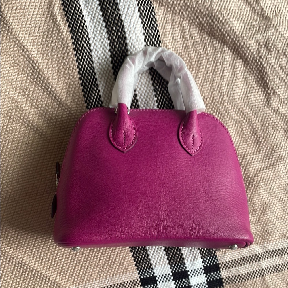 Mini Pink-purpleish Genuine Sheepskin Women's Handbag/Cross body